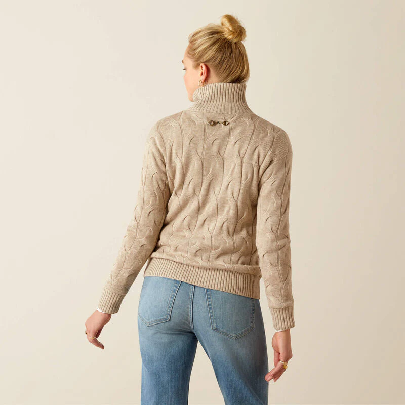 50% OFF Ariat Alamere Womens Sweater - Oatmeal Heather - Image 3