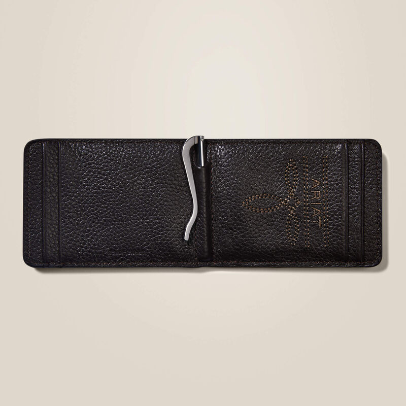Ariat Bifold Slim Wallet Stacked Logo - Brown Rowdy - Image 2