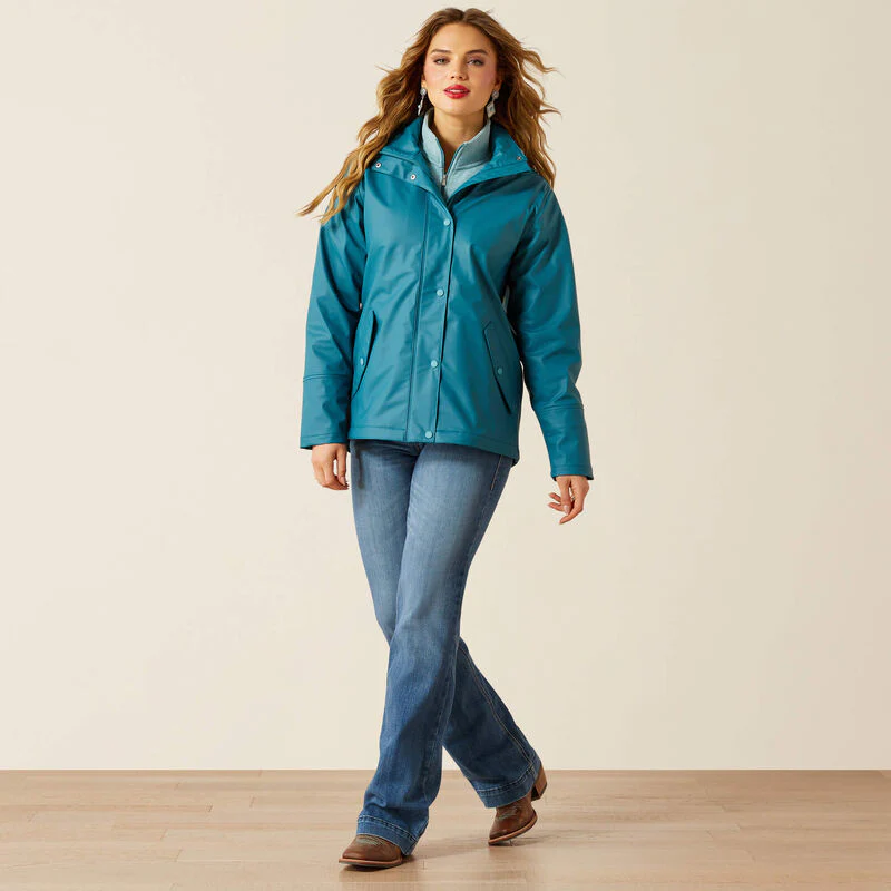 Ariat Drizzle Womens Rain Coat - Dragonfly - Image 3