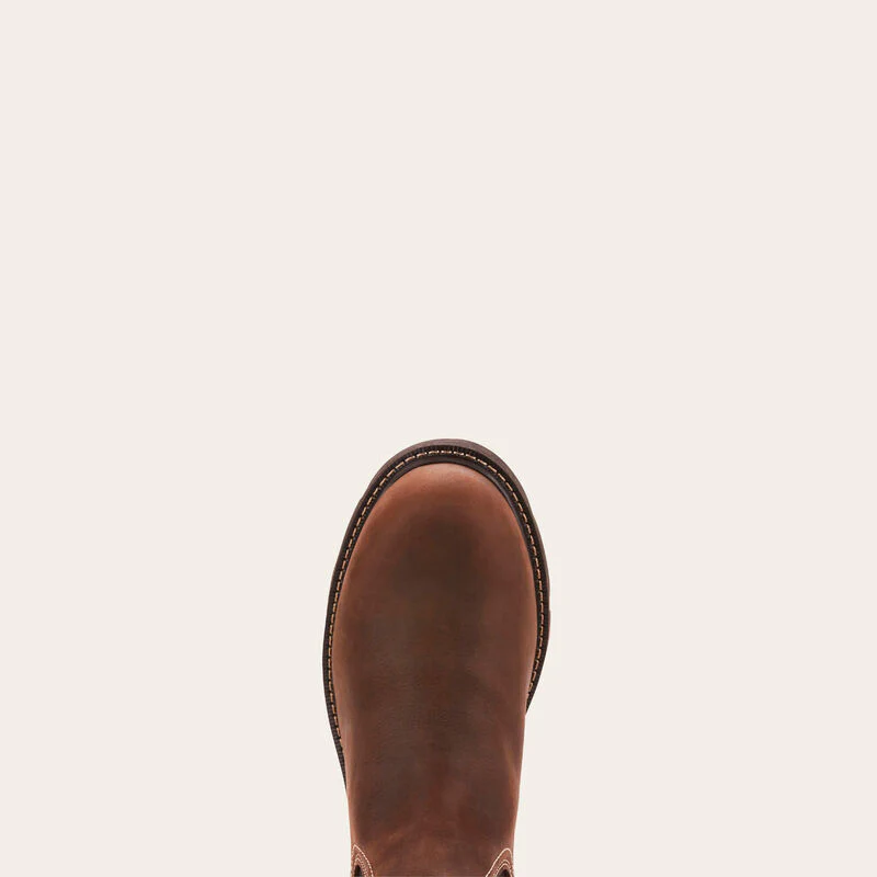 Ariat Groundbreaker Chelsea Waterproof Steel Toe Work Boot - Dark Brown - Image 4
