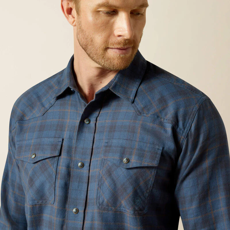 Ariat Holland Retro Fit Western Shirt - Navy - Image 4