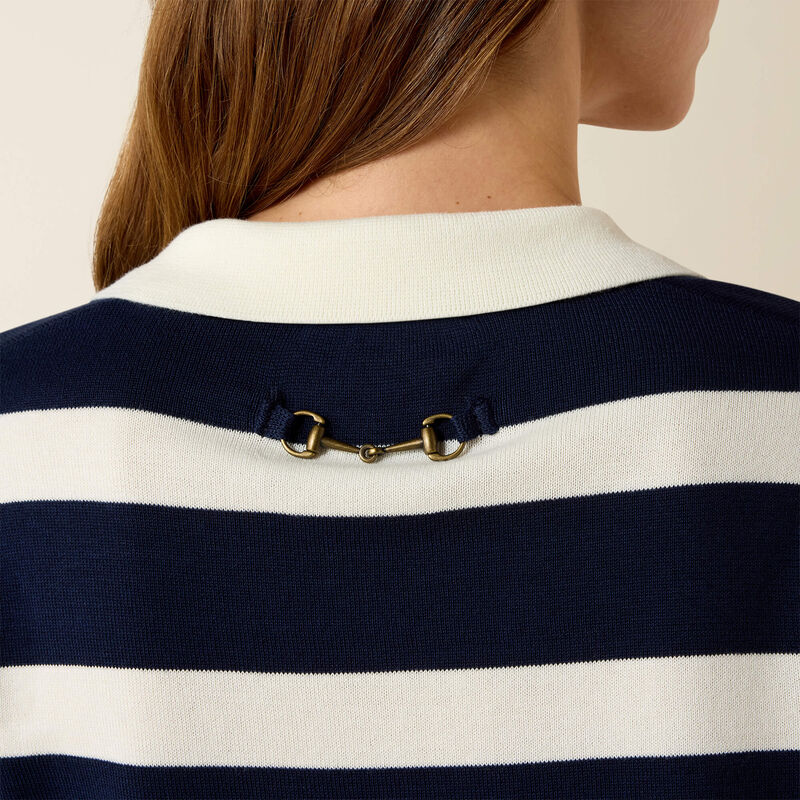 Ariat Langsett Sweater - Navy Stripe - Image 5