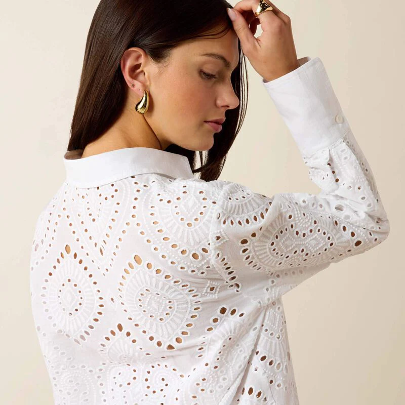 Ariat Millington Blouse - White - Image 3