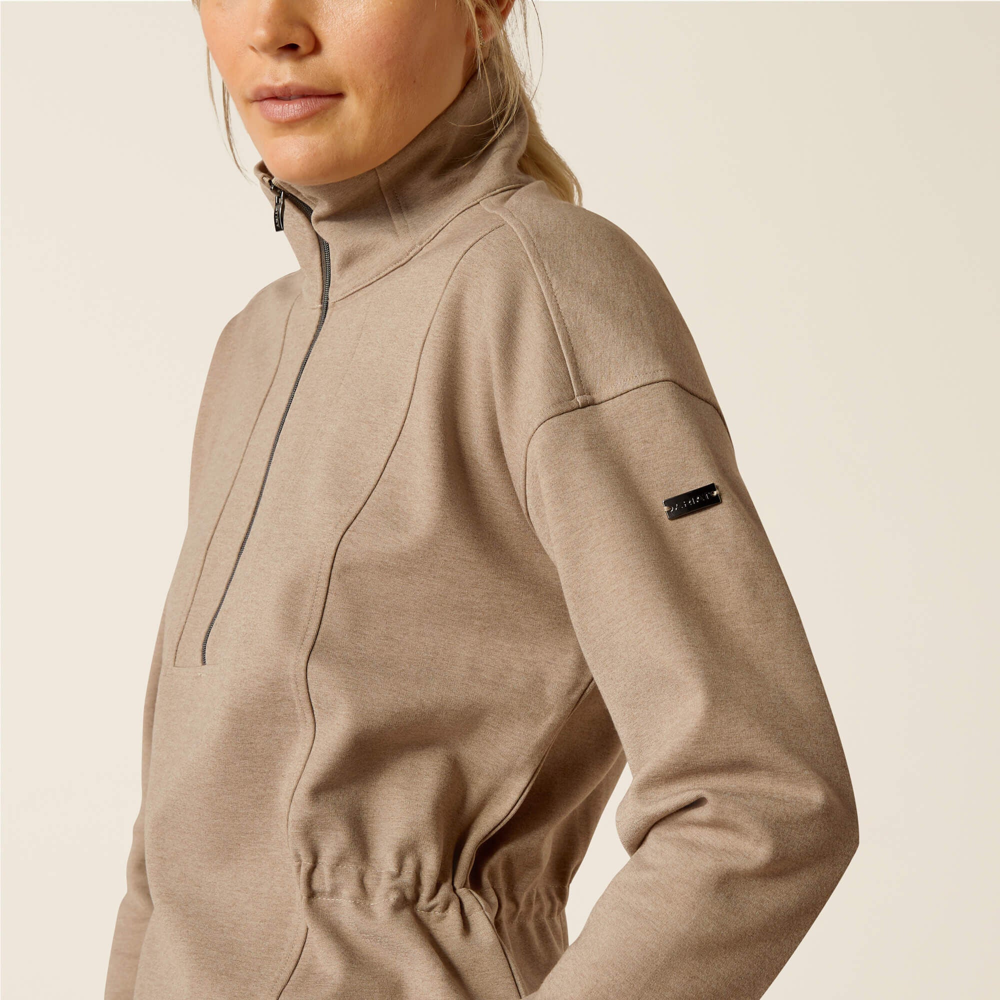 50% OFF Ariat Ryeland 1/2 Zip Sweatshirt - Brindle - Image 3