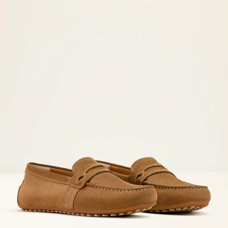Ariat Selene Ladies Driving Shoe - Caramel Suede - Image 5