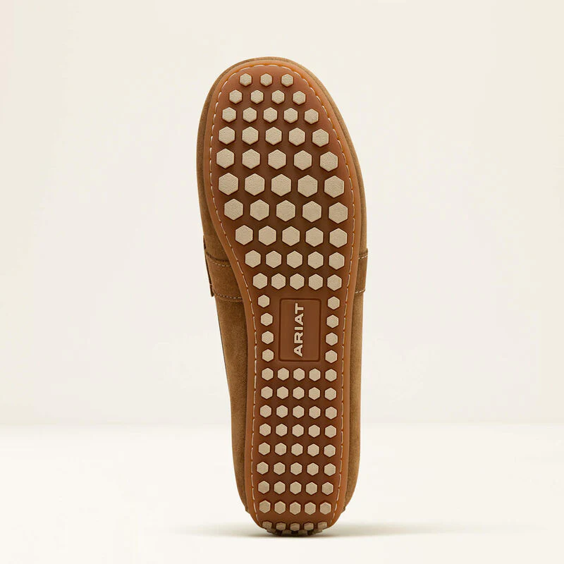 Ariat Selene Ladies Driving Shoe - Caramel Suede - Image 7
