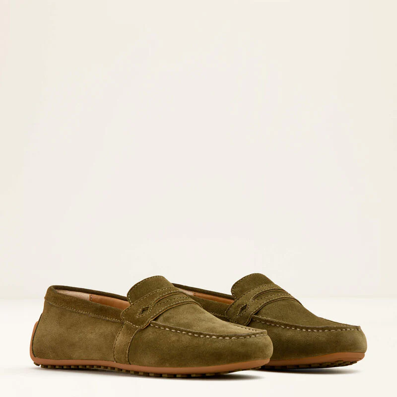 Ariat Selene Ladies Driving Shoe - Dark Olive Suede - Image 5