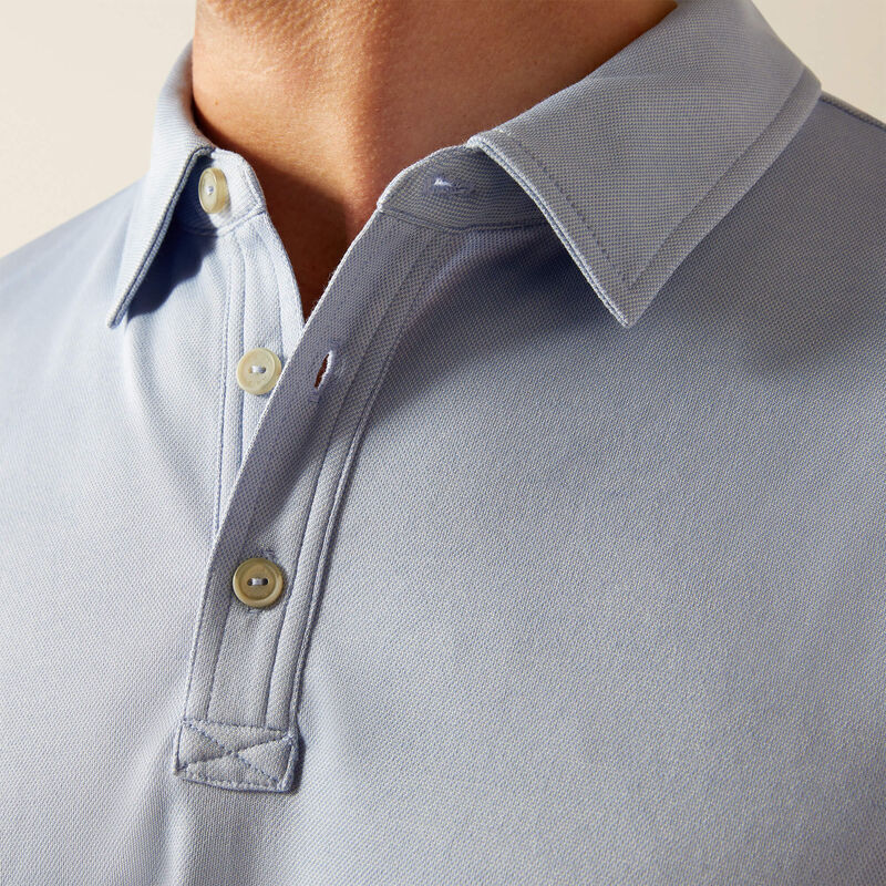 Ariat Shaldon Polo Shirt - Pacific Blue Heather - Image 3