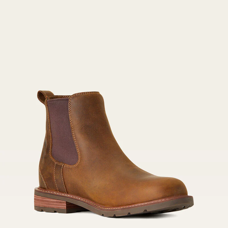 Ariat Wexford Waterproof Chelsea Boot - Weathered Brown - Image 4