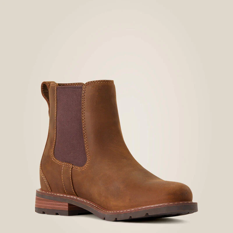 Ariat Wexford Waterproof Chelsea Boot Womens - Weathered Brown - Image 4