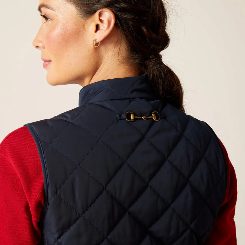Ariat Woodside Quilted Womens Gilet - Navy - Image 3