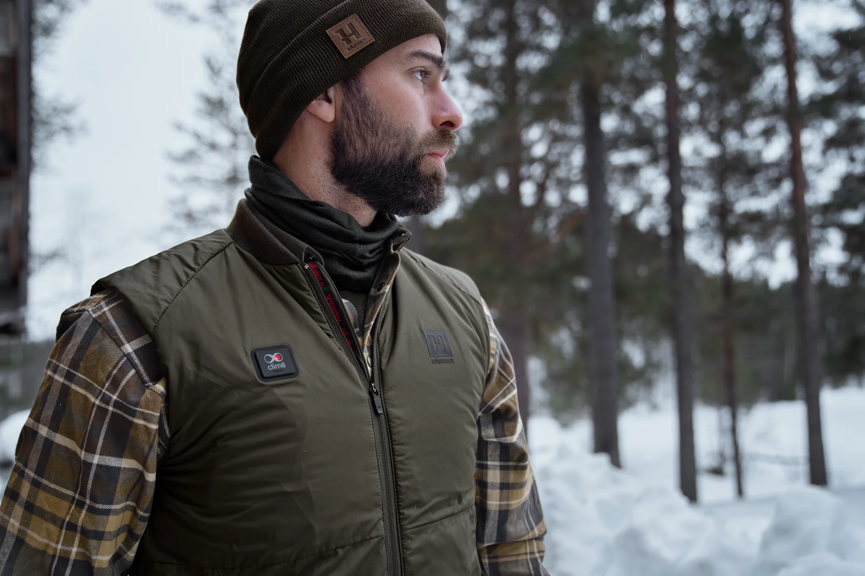 Harkila Clim8 Base Waistcoat - Willow Green - Image 4