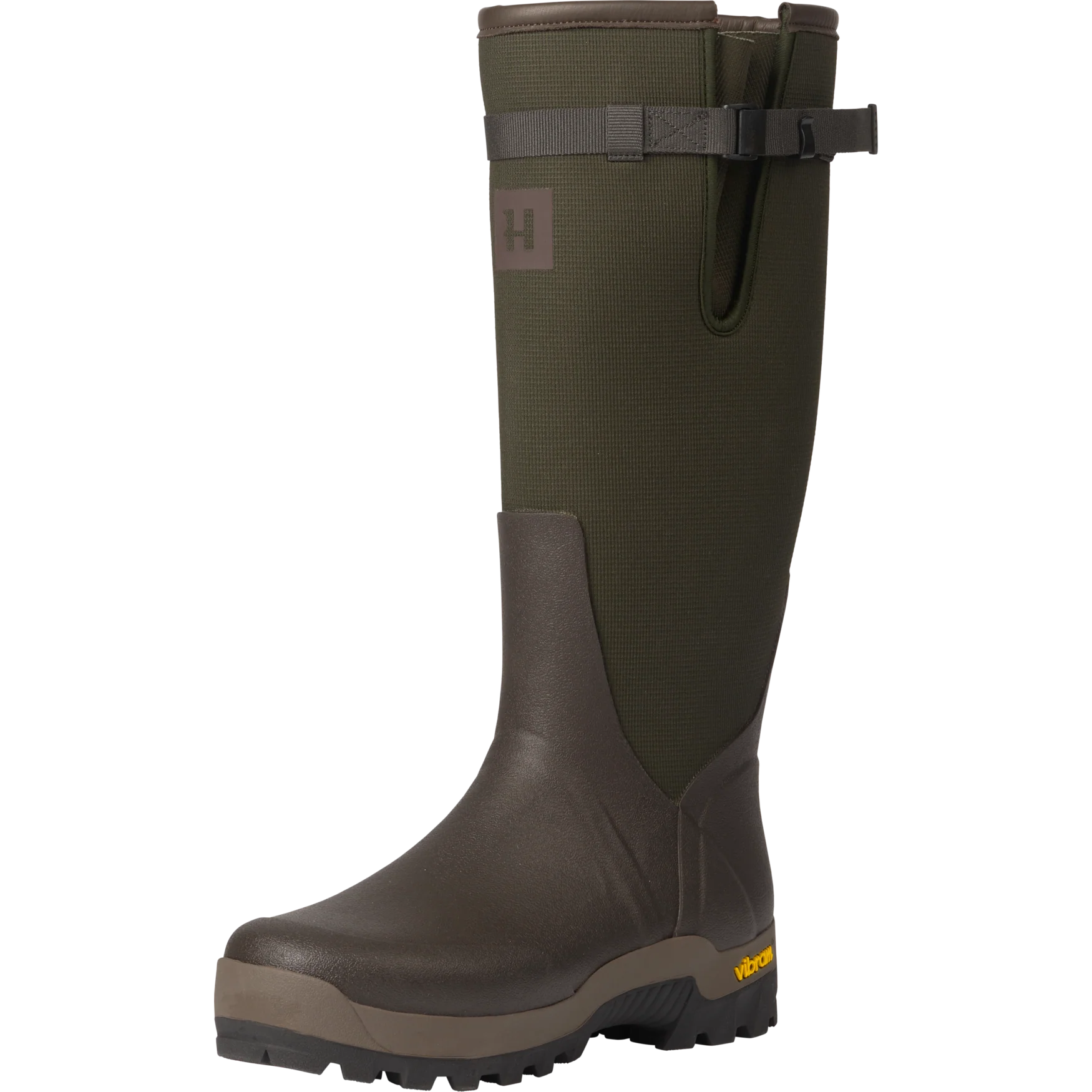 Harkila Forester Textile Rubber Boot - Willow Green/Deep Brown