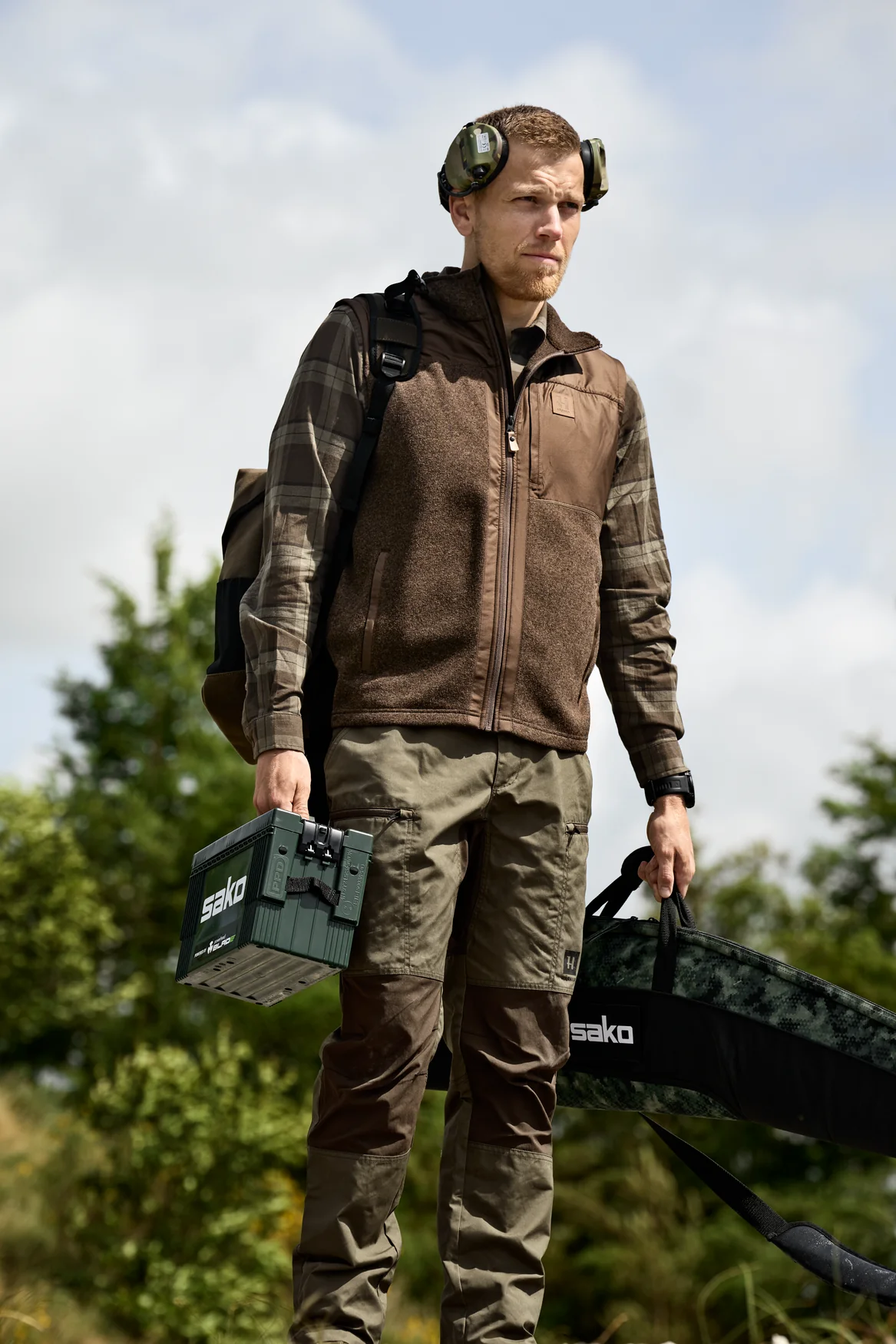 Harkila Kalix Fleece Waistcoat - Dark Earth - Image 5