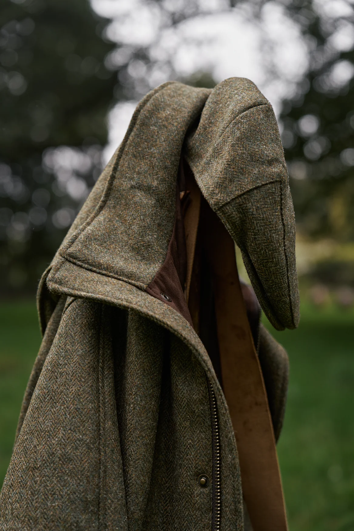 Harkila Kenmore Cl. Flat Cap - Forest Green/Herringbone - Image 5