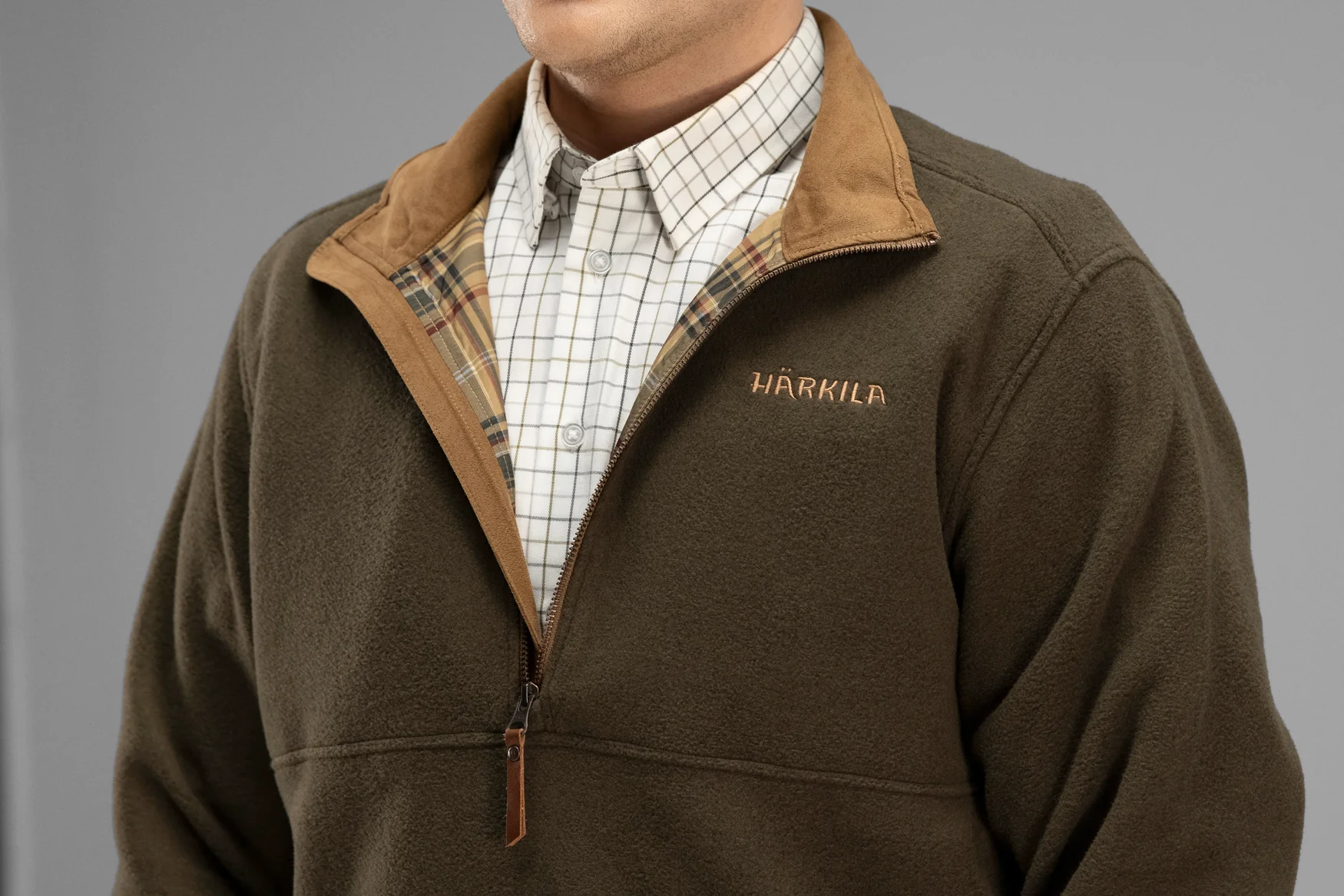 Harkila Sandhem Fleece Pullover - Willow Green - Image 3
