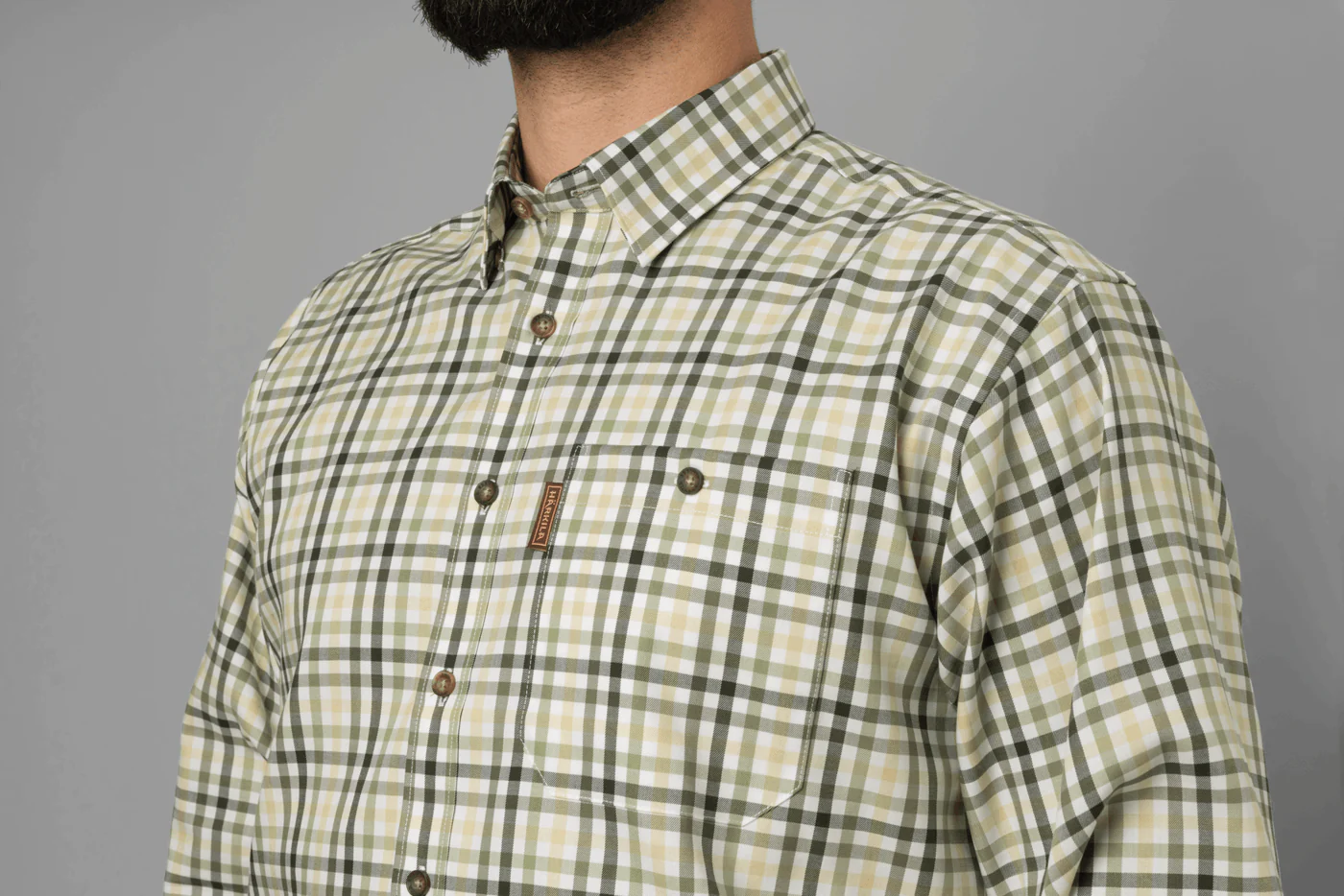 Harkila Milford Shirt - Beech Green Check - Image 3