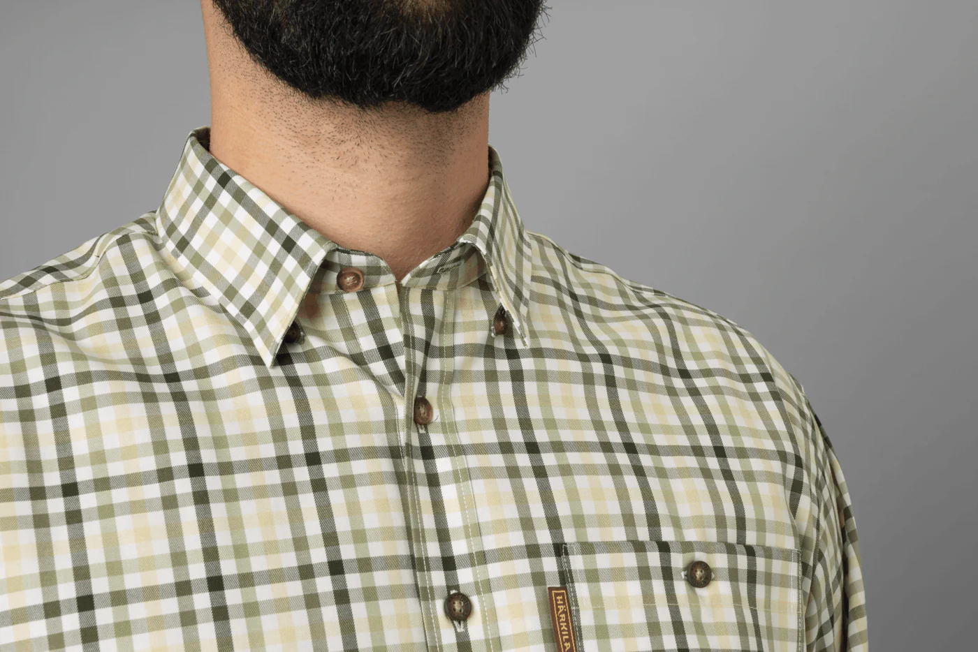 Harkila Milford Shirt - Beech Green Check - Image 4