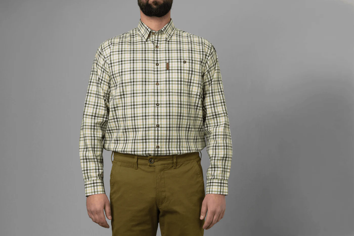 Harkila Milford Shirt - Beech Green Check - Image 6