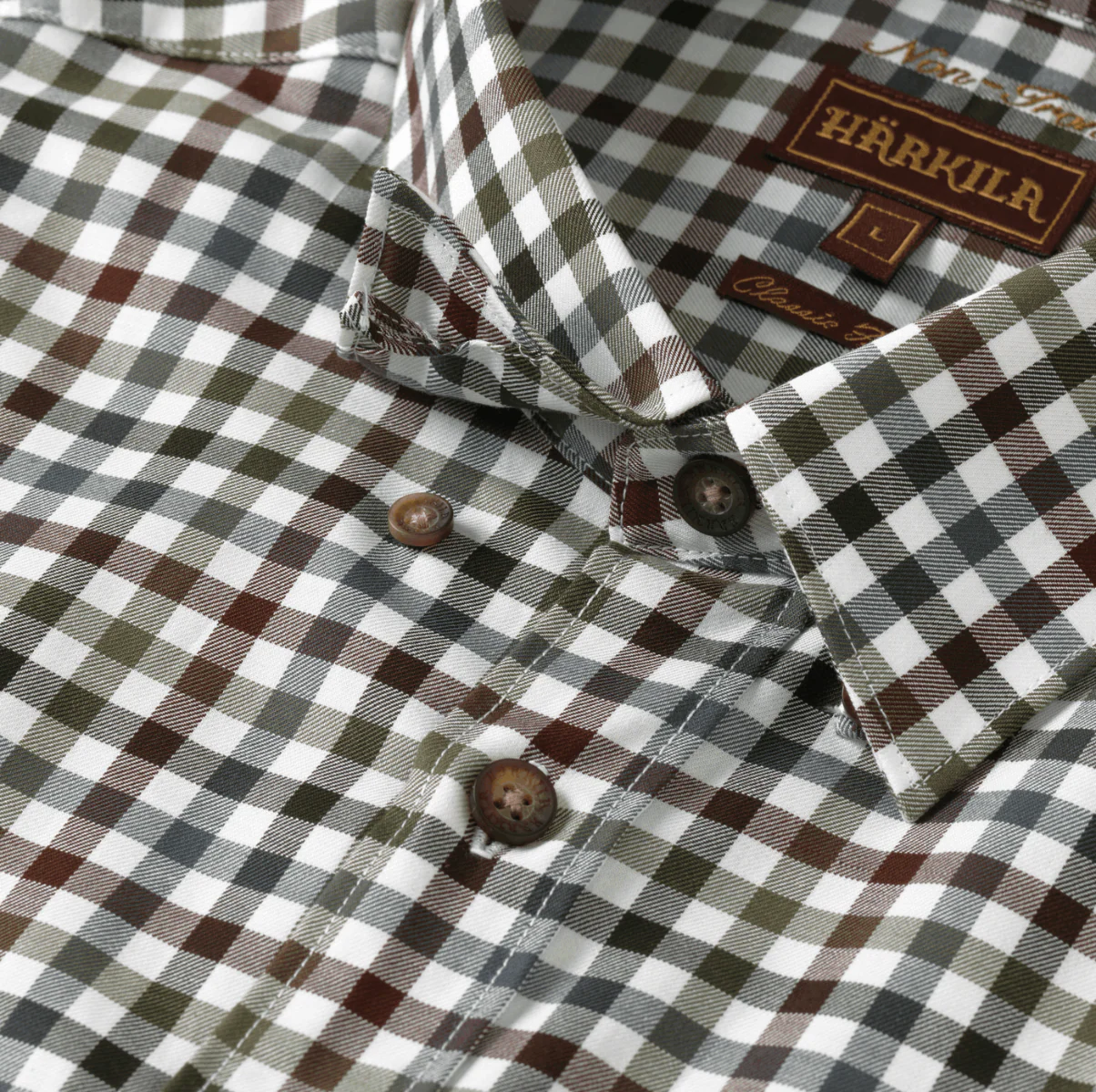 Harkila Milford Shirt - Burgundy Check - Image 3
