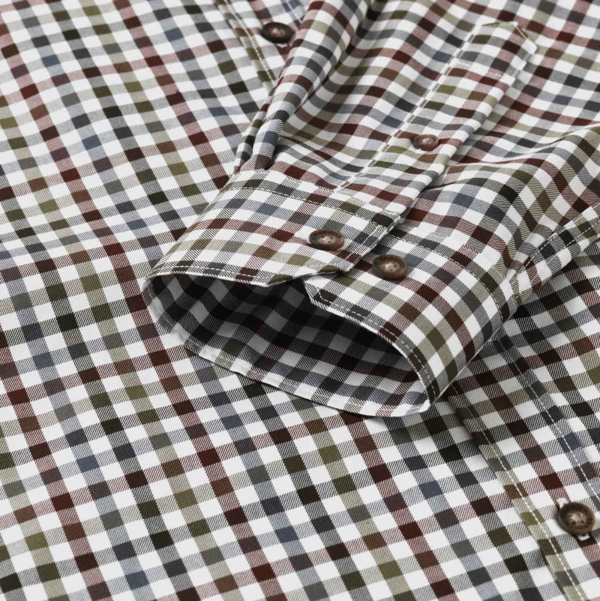 Harkila Milford Shirt - Burgundy Check - Image 4