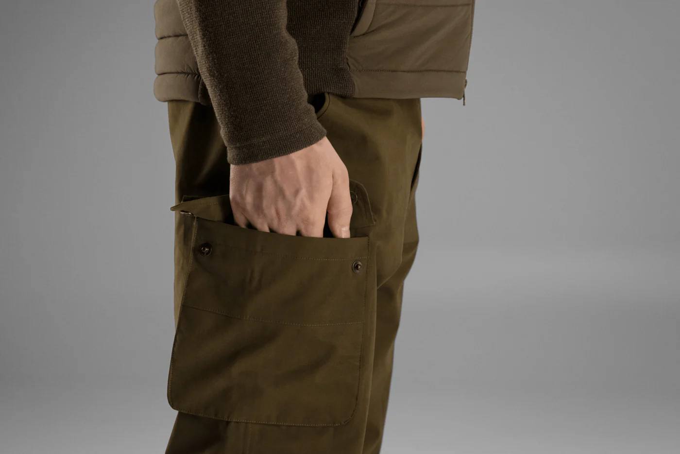 Harkila Retrieve Trousers - Warm Olive - Image 3