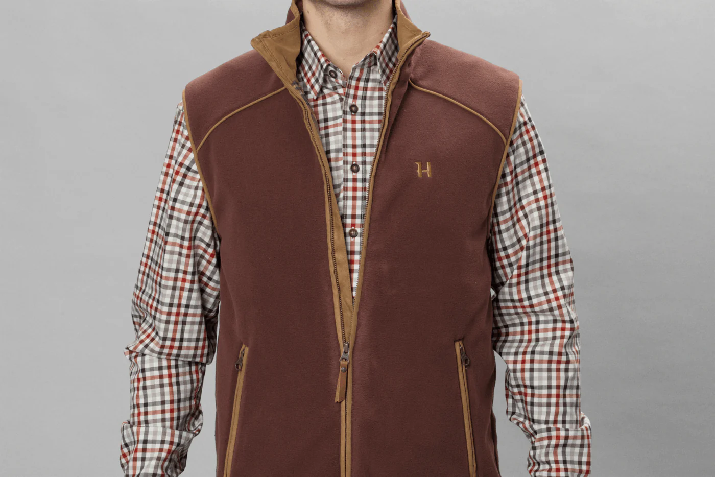 34% OFF Harkila Sandhem 200 Waistcoat - Burgundy - Image 4